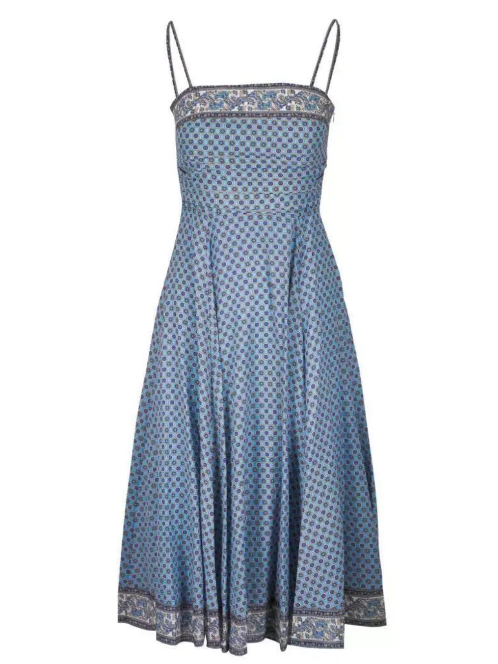 Veronica Beard Lana Ruched Medallion & Paisley Print Midi Dress Size 16 New $598